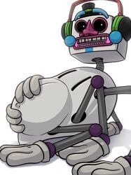 animatronic belly belly_button dead_cricket dj_music_man five_nights_at_freddy's five_nights_at_freddy's:_security_breach fnaf headphones male male_only male_pregnancy mpreg multi_leg multi_limb pregnant pregnant_male robot spider white_skin