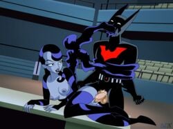 1boy 1girls areolae batman batman_(series) batman_(terry_mcginnis) batman_beyond blue_breasts blue_nipples blue_skin bound dc dc_comics dcau dedx dubious_consent erect_nipples exposed_breasts exposed_penis functionally_nude_female inque leggings looking_pleasured male/female on_side penetration pussy sex shapeshifter tendrils tentacle tentacles_in_mouth terry_mcginnis torn_clothing vaginal_penetration wet_penis wet_pussy