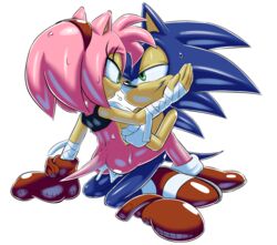 1boy 1girls 2021 amy_rose bandages blue_fur blue_hair boxing_gloves female gloves hd hedgehog hi_res high_resolution highres hotred is_(artist) male male/female pink_fur pink_hair red_boxing_gloves red_gloves servedasis sex sonic_(series) sonic_the_hedgehog sonic_the_hedgehog_(series) sports_bra