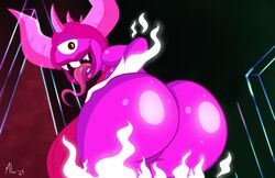 1girls ameizing_lewds apple_butt aronica_pacifier ass bubble_ass bubble_butt butterface commission cyclops demon demon_girl demon_horns disney disney_channel eyelashes female gravity_falls hair hips horn horns legs one_eye pyronica straight_hair teeth thick thick_legs thick_thighs thighs voluptuous wide_hips