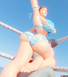 3d asdf9146 blender capcom chun-li cum ejaculation facesitting feet femdom foot_fetish footjob soles stepped_on street_fighter street_fighter_v trample