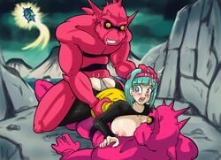 1girls 2boys alien alien/human anal anal_sex aqua_eyes aqua_hair big_breasts blue_eyes blue_hair blush breasts bulma_briefs bulma_briefs_(frieza_saga) clothed_female_nude_male doggy_style double_penetration dragon_ball dragon_ball_z drool drooling female female_human femsub from_behind from_behind_position grin grinning hairband half-closed_eyes head_grab human implied_penetration interspecies lidded_eyes light_blue_eyes light_blue_hair male maledom medium_hair monster nayaase_beleguii nipples open_mouth panties panties_aside penetration pink_body pink_skin raiti rape sex straight threesome torn_clothes torn_clothing torn_legwear torn_pants vaginal vaginal_penetration vaginal_sex yellow_eyes zaacro