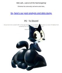 absurd_res anonymous_artist ass balls big_butt dreamworks felix_the_cat felix_the_cat_(series) genitals glistening glistening_body hi_res humanoid male penis solo