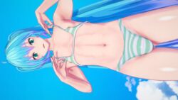 16:9 1boy 3d bikini blue_eyes blue_eyes_male blue_hair blue_hair_male bulge femboy gay genderswap_(ftm) hatsune_miku male male_only male_with_painted_nails mikuo_hatsune rule_63 solo trap twintails twintails_male very_long_hair very_long_hair_male viewed_from_below vocaloid yaoi