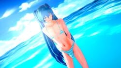 16:9 1boy 3d bikini bikini_on_male blue_eyes blue_eyes_male blue_hair blue_hair_male bulge femboy genderswap_(ftm) hatsune_miku male male_only mikuo_hatsune rule_63 solo sweat trap twintails twintails_male very_long_hair very_long_hair_male vocaloid