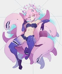 1girls breasts covered_breasts covered_pussy epebe feet floating_ears foot_mouth light-skinned_female light_skin mouth_tentacle nyatasha_nyanners pink_eyes pink_hair small_breasts solo solo_female solo_focus tentacle virtual_youtuber vshojo