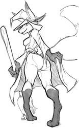 2021 anthro ass bottomwear breasts broom canid canine cleaning_tool cleft_of_venus clothed clothing clothing_lift digitigrade female fox genitals hat headgear headwear lakeslug looking_at_viewer looking_back looking_back_at_viewer mammal no_underwear presenting presenting_hindquarters presenting_pussy pussy simple_background skirt skirt_lift smile solo white_background witch_costume witch_hat