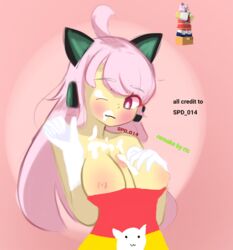 breasts cum cum_on_breasts cum_on_face dj_(tds) edit female neko_dj paizuri roblox roblox_game robloxian rule_63 spd_014 tagme third-party_edit titfuck titjob tower_defense_simulator