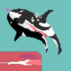 animated blush cum cum_in_ass cum_inside cumshot feral floating_cum flukes orca prehensile_penis prostate_massage prostate_milking prostate_orgasm prostate_stimulation tail underwater underwater_sex whale whalezor