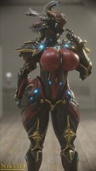 3d absurd_res big_breasts blender_(disambiguation) breasts curvy_figure digital_media_(artwork) female gara_(warframe) gara_prime_(warframe) hi_res machine multicolored_body niki3d pose prime_warframe robot robot_humanoid seductive solo standing voluptuous warframe watermark