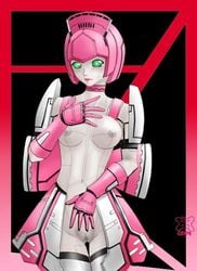 blush breasts elenor_camuel green_eyes nipples phantasy_star phantasy_star_online pussy racaseal robot_girl