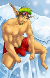 conji eye_contact jak jak_and_daxter looking_at_viewer male_only seductive solo tagme thick