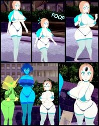 3d 3girls albyon female fishnets huge_ass huge_breasts lapis_lazuli_(steven_universe) micro_bikini money navel pearl_(steven_universe) peridot_(steven_universe) prostitution shortstack shortstackification slutty_outfit steven_universe tagme thick_thighs transformation wide_hips