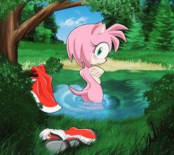 amy rose from sonic (series) by kyuubinokitsune