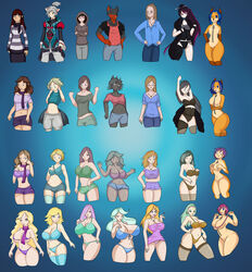 7girls anthro_to_human ass_expansion bikini bimbo bimbofication brain_drain brainwashing breast_expansion female gender_transformation hair_color_change hair_growth huge_ass huge_breasts identity_death luxianne mtf_transformation multiple_girls navel skin_color_change thick_thighs thigh_expansion transformation transformation_sequence wide_hips