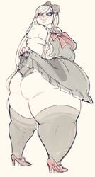 bbw big_ass blonde_hair chubby chubby_female danganronpa danganronpa_2:_goodbye_despair elfsexer69 fat fat_ass fat_thighs huge_ass plump sonia_nevermind straight_hair thick_ass thick_thighs