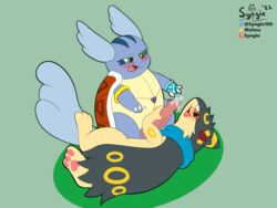 bodily_fluids cum cum_on_penis genital_fluids genitals hi_res male male/male masturbation nintendo penis pokémon_(species) pokemon pokemon_(species) quilava syngie_(artist) video_games wartortle