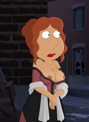 1girls accurate_art_style areolae big_breasts family_guy female female_only gp375 hair_bun lois_griffin milf mother night outdoors screencap screenshot screenshot_edit sherlock_holmes_(series) worried worried_expression worried_look