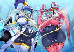 2futas angelan balls big_breasts big_penis blue_hair bottomless breasts censored clothed clothing cum cumshot duo ejaculation erection fei-yen futa_only futa_with_futa futanari hands-free handsfree_ejaculation humanoid humanoid_penis large_breasts partially_clothed penis pochincoff ponytail pregnant pregnant_futa pregnant_robot pseudo_hair red_hair robot standing sweat testicles thick_thighs thighhighs twintails virtual_on visor wide_hips