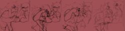 1boy 1boy1girl 1girls 4koma anthro athletic_female bangs_over_eyes blowjob blush clenched_teeth comic cum cum_from_nose cum_in_mouth cum_inside cum_out_nose deep_throat deltarune fellatio female female_anthro femdom gentle_femdom gripping_sheets human human_on_anthro human_penetrating kris_(deltarune) light-skinned_male looking_pleasured male male_ahegao male_human/female_anthro marmaladedoodles_(artist) medium_penis on_knees oral oral_sex pants_around_thighs pants_down red_background red_eyes saliva saliva_drip saliva_on_penis scalie sitting smaller_male smug smug_face straight susie_(deltarune) taller_female taller_girl thick_eyebrows thumb_in_mouth yellow_eyes