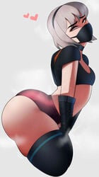 ass big_ass female fortnite lexa_(fortnite) postblue98 showing_off tight_clothing tight_fit twerking white_hair