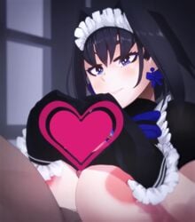 1boy 1boy1girl 1girls animated areolae big_areola big_breasts big_penis black_gloves black_hair blue_eyes blush breasts cum cum_between_breasts cum_on_breasts cum_on_hands cumming cumshot dark-skinned_male dark_skin double_v female gloves heart_hands hololive hololive_english hololive_english_-council- hololive_english_-promise- huge_breasts huge_cock huge_penis large_breasts large_penis light-skinned_female light_skin longer_than_30_seconds maid maid_headdress maid_outfit maid_uniform male mp4 nipples ouro_kronii paizuri paizuri_under_clothes penis penis_between_breasts short_hair skello-on-sale sound sound_effects titfuck titfuck_under_clothes titjob video virtual_youtuber