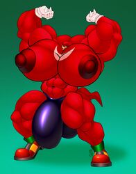abs balls biceps bodybuilder furry hyper hyper_balls hyper_genitalia hyper_muscles hyper_pecs hyper_penis hyper_testicles knuckles_the_echidna male male_focus male_only muscles muscular muscular_arms muscular_ass muscular_back muscular_legs muscular_male muscular_thighs nipples pecs penis solo sonic_(series) testicles veins veiny_penis