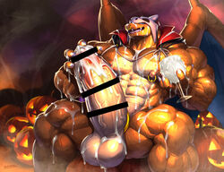 abs bara biceps blush bodybuilder charizard cum cum_on_body cum_on_lower_body cum_on_muscles cum_on_penis cum_on_self cum_on_upper_body cumming cumshot furry halloween halloween_2021 halloween_costume hyper hyper_balls hyper_genitalia hyper_muscles hyper_penis hyper_testicles kurogonart kuroma male male_focus male_only masturbating masturbation muscle muscles muscular muscular_arms muscular_ass muscular_back muscular_legs muscular_male muscular_thighs nintendo nipples pecs pointless_censoring pokemon pokemon_(species) veins veiny_penis