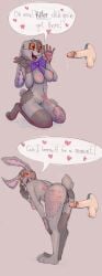 1girls anthro ass ass_up atehrea breasts bunny bunny_girl bunnysuit excited faceless_male five_nights_at_freddy's fnaf furry glory_hole horror penis pussy rabbit straight vanny_(fnaf)