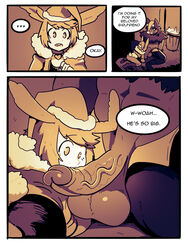 2021 2boys all_fours anthro balls bunny_ears christmas comic dialogue femboy gay huge_balls huge_cock male_only original original_character penis_awe santa_hat text tommy_(wolfgang_bang) wolfgang_bang yaoi