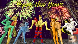 3d_(artwork) absurd_res anthro applejack_(mlp) aria_calliope digital_media_(artwork) dj_hazardous equid equine fan_character female friendship_is_magic group hasbro hi_res holidays horn male male/female mammal mr._guinea_pig my_little_pony new_year penetration sex smooth_skin spitfire_(mlp) trixie_(mlp) unicorn vaginal_penetration wonderbolts_(mlp)