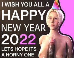 2022 3d akatomasu boobjob breasts dark-skinned_male dark_skin female female_focus happy_new_year interracial iq_(rainbow_six) new_year paizuri party_hat rainbow_six rainbow_six_siege smile source_filmmaker text titfuck titjob