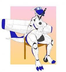 aeromorph aircraft cesna-182 living_aircraft living_machine medium_breasts ndragon3 red_eyes thick_thighs wide_hips