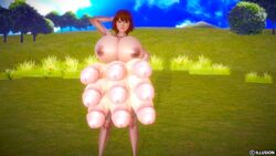 1futa 3d breast cum enneaphallia full-package_futanari futa_only futanari gigantic_penis huge_balls huge_breasts huge_cock huge_testicles large_breasts large_penis large_testicles multi_penis nipples penis phen red_hair testicles