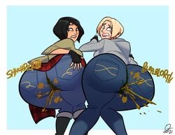 ass big_butt farting frost_(rainbow_six) iq_(rainbow_six) jeans looking_back oddtenn rainbow_six rainbow_six_siege scat shart smelly soiling tagme tenuousoddity thick_thighs