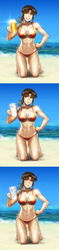 azasuke beach beer big_breasts bikini black_lagoon breasts busty cum cum_drinking cum_in_container cum_in_glass female female_focus female_only gokkun happy hourglass_figure pussy red_bikini revy sweaty tattoo vagina wide_hips