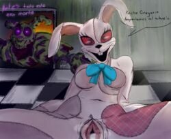 bunny bunny_girl bunny_suit cum cum_in_pussy five_nights_at_freddy's five_nights_at_freddy's:_security_breach lying pussy red_eyes thedestroyers69 vanny vanny_(fnaf)