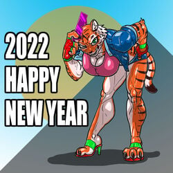 2022 allesey furry muscular_female original_character tiger tiger_girl year_of_the_tiger