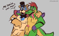 2boys 2males boner duo duo_focus erection five_nights_at_freddy's five_nights_at_freddy's:_security_breach flaccid gay glamrock_freddy_(fnaf) male_only montgomery_gator_(fnaf) nude tombutad