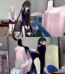 3d akamatsu_kaede ass cosplay danganronpa danganronpa_v3 embarrassed embarrassed_nude_female enf exposed_ass female harukawa_maki koikatsu no_panties one-punch_man school shirogane_tsumugi straight_hair tatsumaki_(cosplay) ultimateenf upskirt