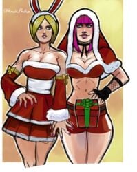 christmas christmas_outfit christmas_present female full-package_futanari futanari knohphiltur lucia_morgan poison_(final_fight) street_fighter street_fighter_v