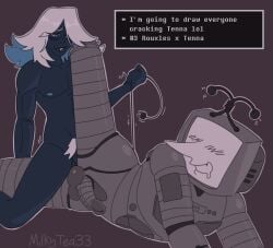 2boys anal balls deltarune deltarune_chapter_1 deltarune_chapter_3 dick gay milkytea33 robot rouxls_kaard tail tenna_(deltarune) tv_head twink white_hair