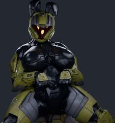 armor armored_female bunny_ears bunnysuit female female_spartan_(halo) halo halo_(game) halo_(series) inverted_nipples no_nude no_nudity silent_sfm spartan_(halo)
