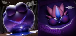 areola areolae big_breasts blueberry_inflation breasts cleavage female furry huge_breasts inflation nipples notsobretheren pokemon pokemon_(species) pussy spherical_inflation tagme thick_thighs wide_hips zeraora