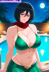 mikasa ackerman from attack on titan by king ai