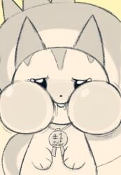 ambiguous_gender big_tail bodily_fluids cheek_spots cum cum_drip cum_dripping_from_mouth digital_drawing_(artwork) digital_media_(artwork) dripping feral food fruit generation_4_pokemon genital_fluids medal meme monochrome mouth_full nintendo pachirisu pear plant pokemon pokemon_(species) pokemon_only small_arms smile solo tail tears zlut385