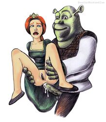 1boy 1girls anal anal_insertion anal_sex anus beastsexillustrated bottomless breasts buggery clothed cum cum_in_ass dreamworks female human human_fiona partially_clothed penis princess princess_fiona princess_fiona_(human) prodding pussy sex shrek shrek_(film) shrek_(series) straight