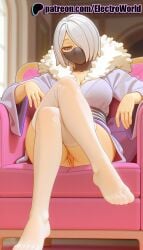 1girls 2025 ai_generated artist_name boku_no_hero_academia curtains electroworld feet feet_fetish female foot_fetish foot_focus fur_collar fur_trim hair_over_one_eye hi_res high_quality high_resolution highres my_hero_academia patreon patreon_username reiko_yanagi short_hair sitting solo stable_diffusion thighhighs toes uncensored watermark