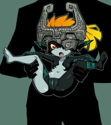 1girls 1other 2025 5_toes akableak ambiguous_gender ass belly_button blue_pussy breasts calves carrying clitoral_hood clitoris duo fangs feet female female/ambiguous female_focus front_view genitals ginger grey_body grey_skin hair headwear helmet humanoid imp_midna labia legs_apart legs_held_open legs_up long_ears long_hair looking_at_viewer markings midna mound_of_venus multicolored_hair naked navel nintendo nude nude_female oerba_yun_fang one_eye_obstructed open_mouth orange_hair pointy_ears pubic_mound pussy red_eyes silhouette simple_background size_difference slightly_chubby small_breasts smaller_female soles spread_legs stomach teeth the_legend_of_zelda thighs toes twilight_princess two-tone_hair two_tone_body vulva yellow_hair yellow_sclera