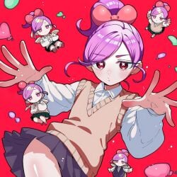 100_kanojo 1girls 2d female kimi_no_koto_ga_dai_dai_dai_dai_daisuki_na_100-nin_no_kanojo masseuse momi_momiji pervert pervert_female purple_hair the_100_girlfriends_who_really_really_really_really_really_love_you